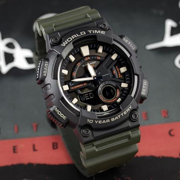 Чоловічий годинник Casio AEQ-110W-3A