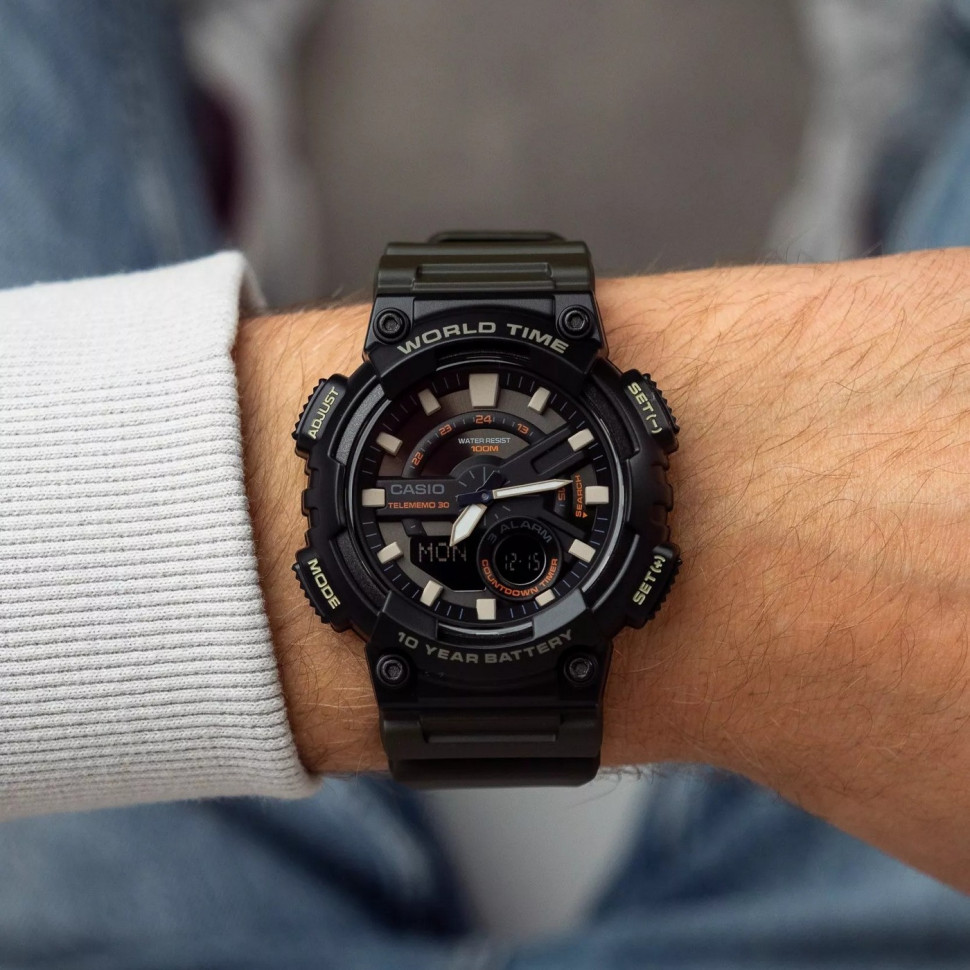 Чоловічий годинник Casio AEQ-110W-3A