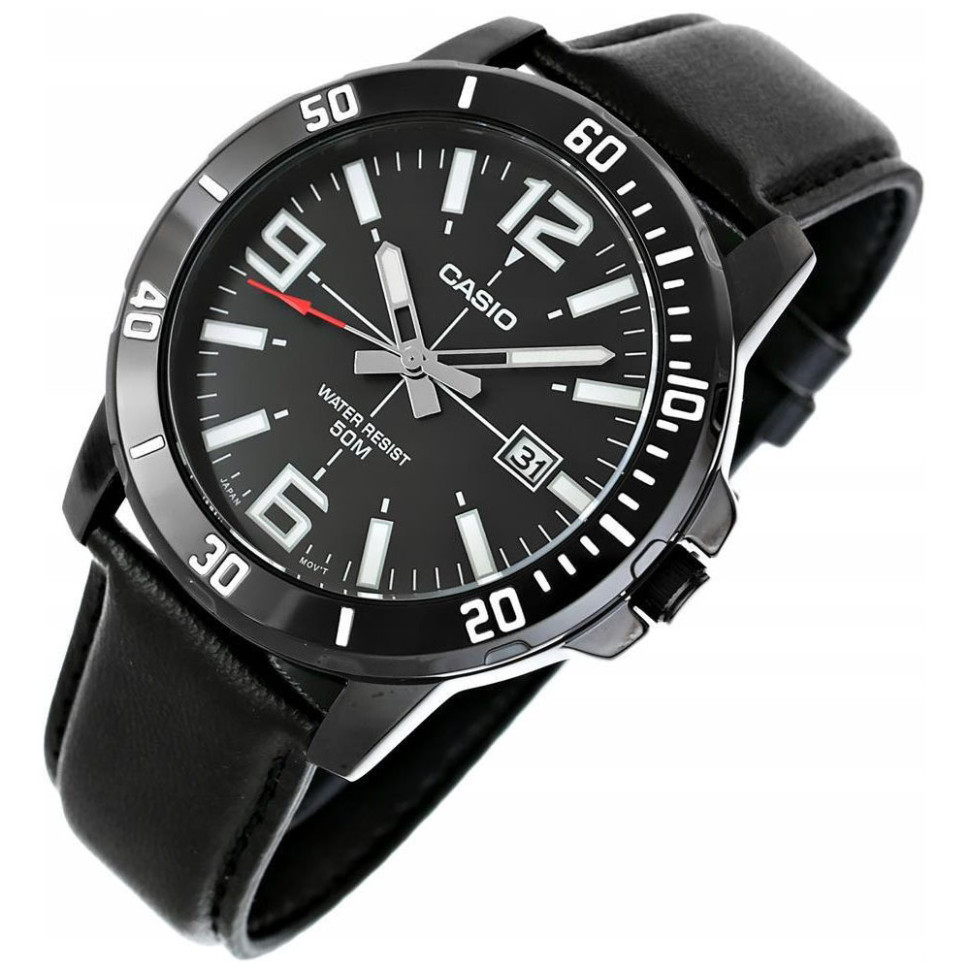 Чоловічий годинник Casio MTP-VD01BL-1B