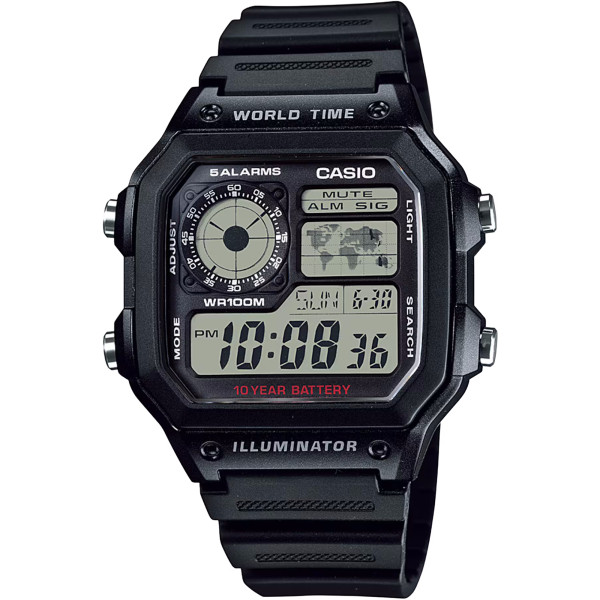 Чоловічий годинник Casio AE-1200WH-1A