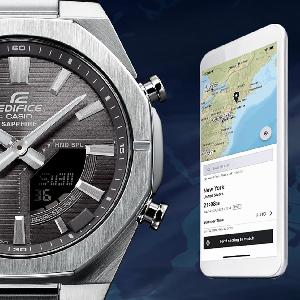 Чоловічий годинник Casio Edifice ECB-S10D-8A
