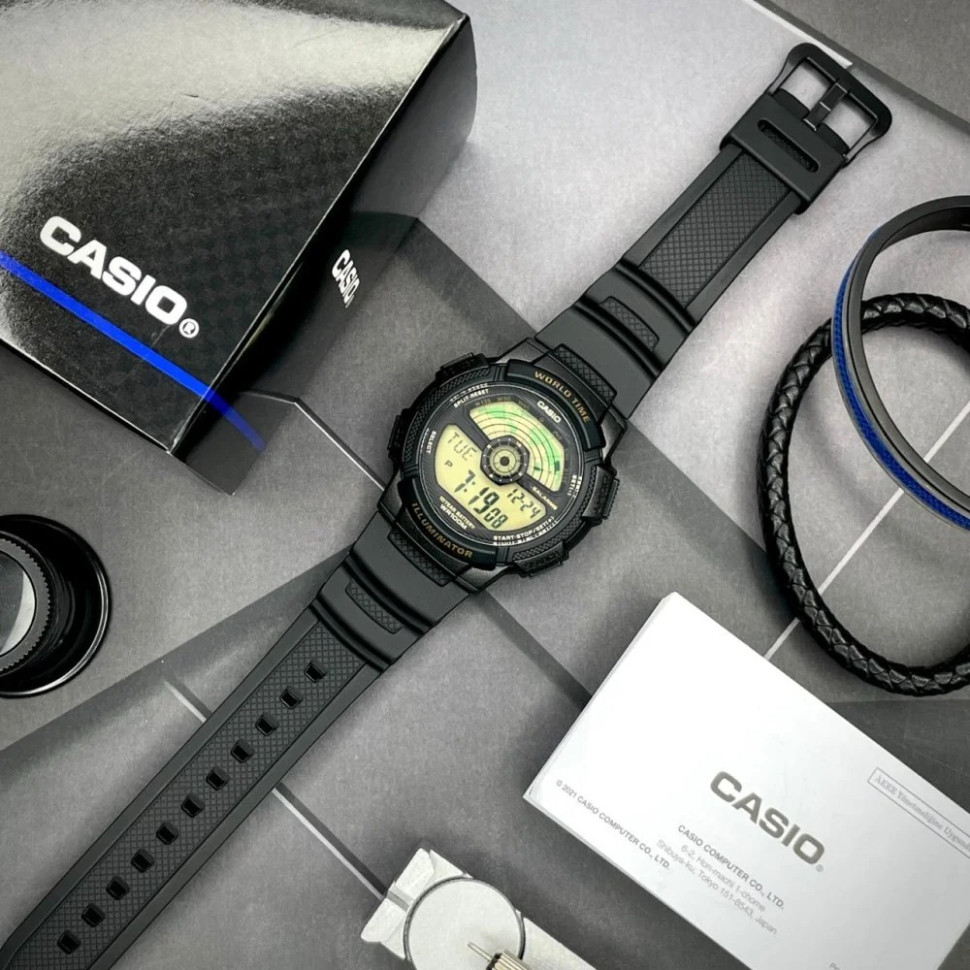 Чоловічий годинник Casio AE-1100W-1B