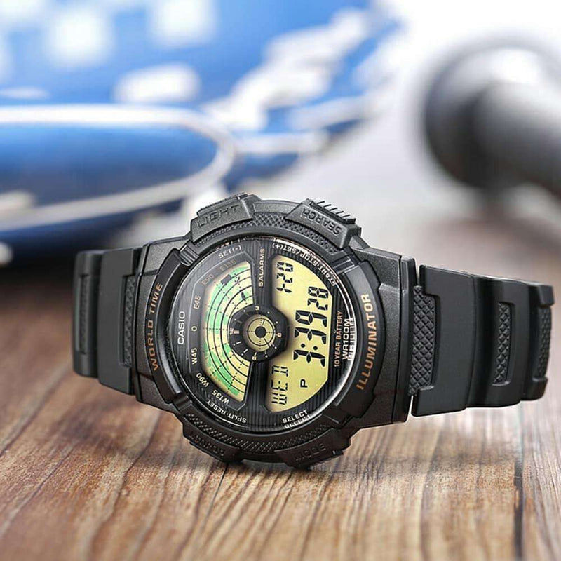 Чоловічий годинник Casio AE-1100W-1B
