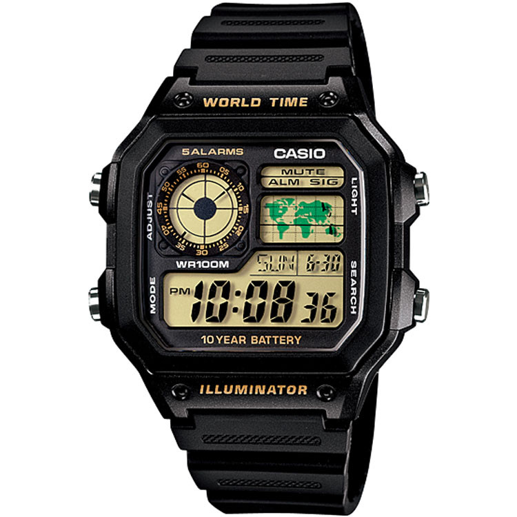 Чоловічий годинник Casio AE-1200WH-1B